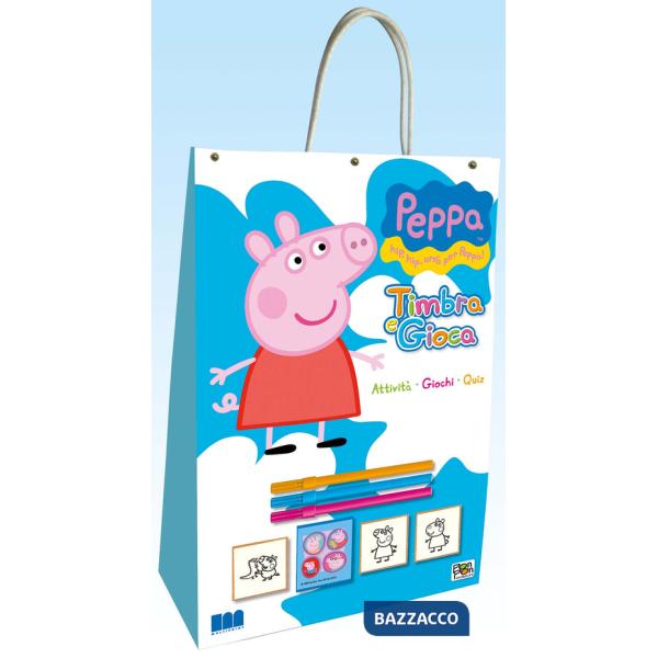 Timbra e gioca. Attività, giochi, quiz. Activity book 4. Hip hip urrà per Peppa! Ediz. illustrata. Con gadget