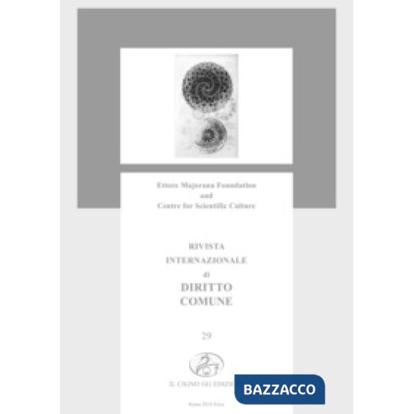 Rivista internazionale di diritto comune (2018). Vol. 29