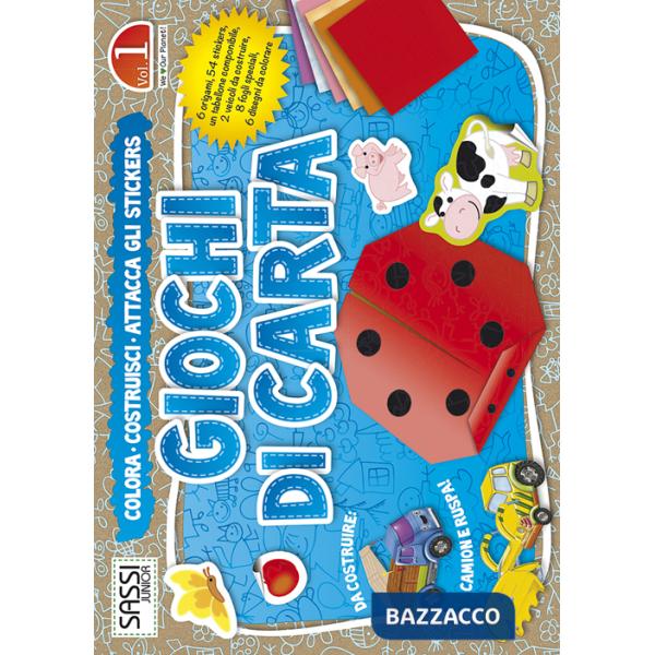 Giochi di carta. Colora, costruisci, attacca gli stickers. Vol. 1