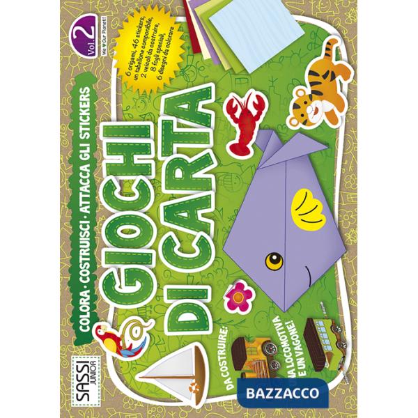 Giochi di carta. Colora, costruisci, attacca gli stickers. Vol. 2