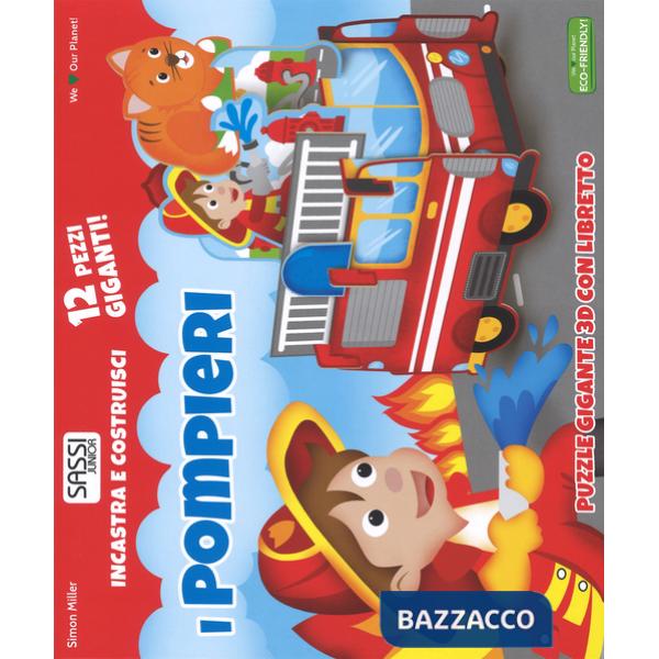 Pompieri. Incastra e costruisci. Libro puzzle. Ediz. illustrata (I)