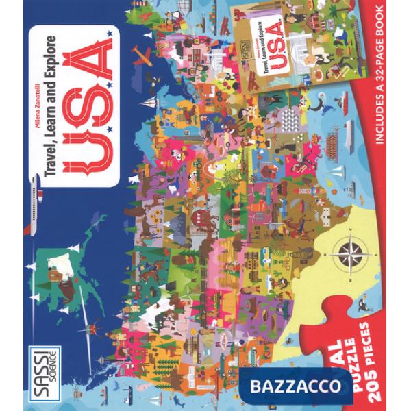 USA. Viaggia, conosci, esplora. Libro puzzle. Ediz. a colori. Con puzzle