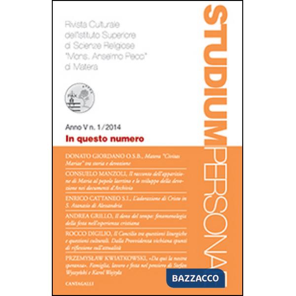 Studium personae. Rivista culturale dell'Istituto superiore di scienze religiose