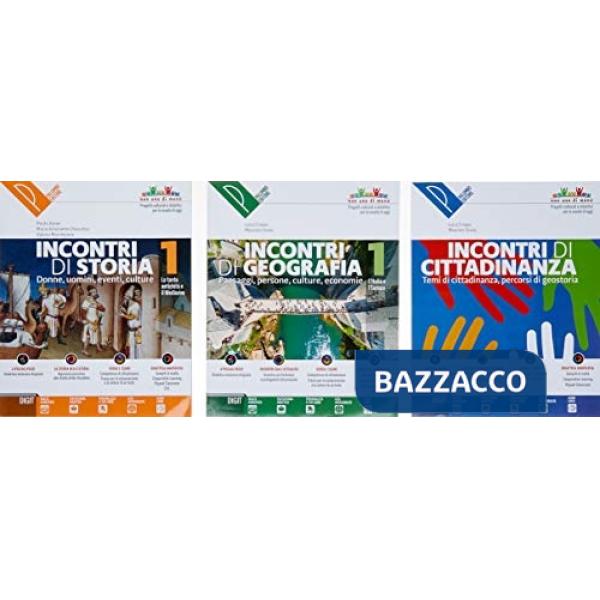INCONTRI DI STORIA 1 + GEOGRAFIA 1 + CITTADINANZA + DVD 1