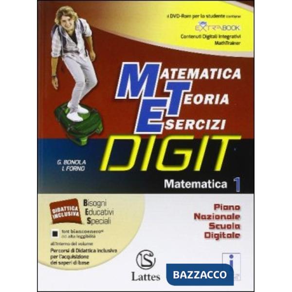 MATEMATICA DIGIT 1 + DVD ROM + MI PREPARO + COMPETENZE 1 + QUADERNO