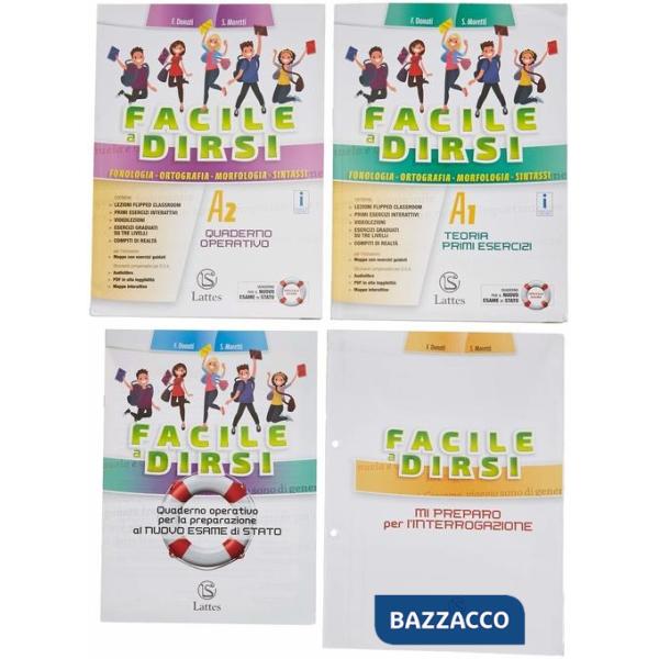 FACILE A DIRSI VOL. A1 + A2 + QUADERNO + MI REPARO X L'INTERROGAZIONE