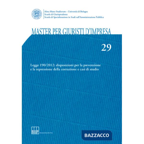 Master per giuristi d'impresa. Vol. 29