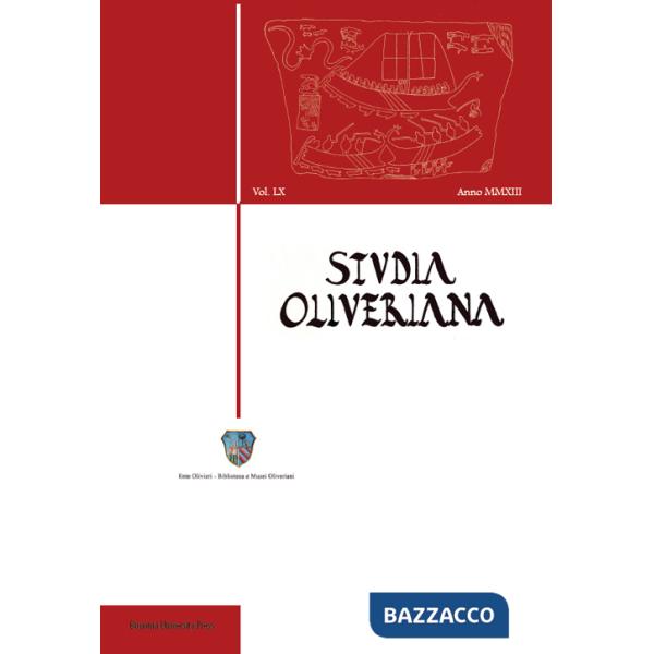 Studia Oliveriana. Quarta serie. Vol. 1