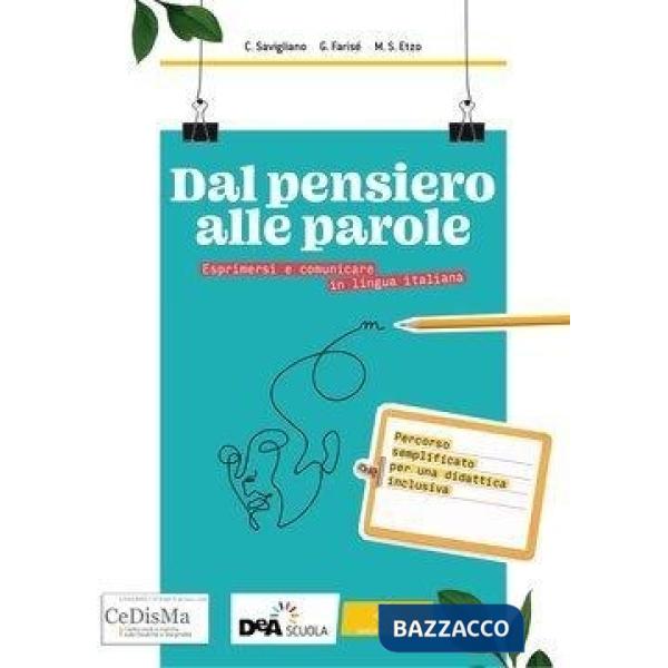 DAL PENSIERO ALLE PAROLE EBOOK PERCORSO SEMPLIFICATO