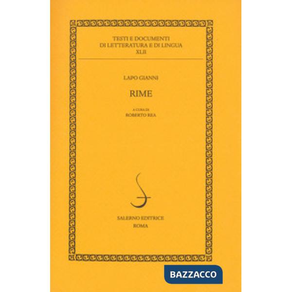 Rime. Ediz. critica