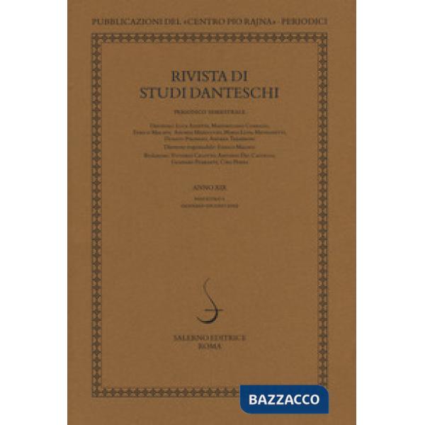 Rivista di studi danteschi (2019). Vol. 1