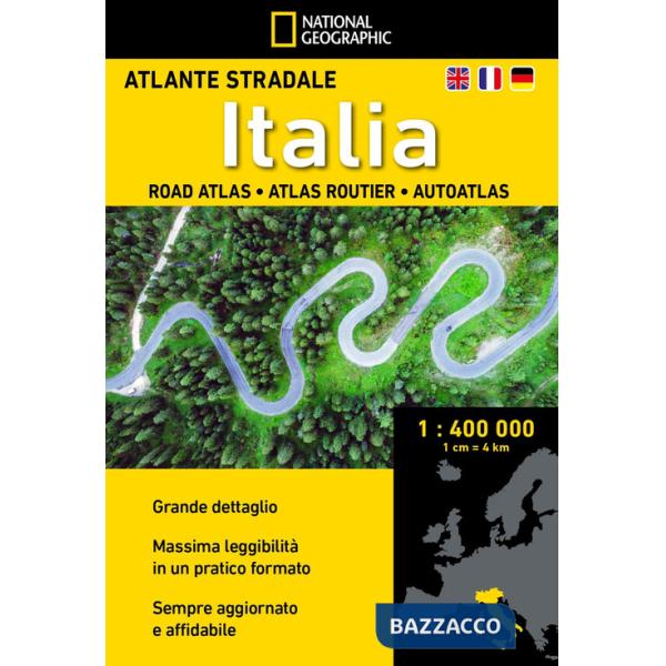 Atlante stradale Italia 1:400.000. Ediz. inglese, francese e tedesca