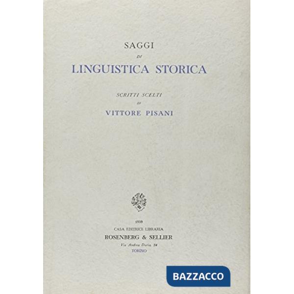Saggi di linguistica storica