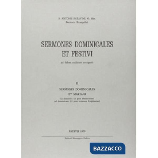 Sermones dominicales et festivi. Vol. 2: Sermones dominicales et mariani