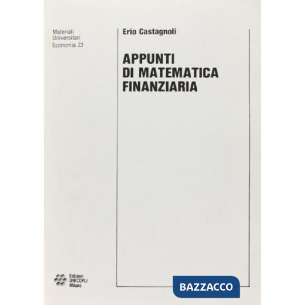 Appunti di matematica finanziaria