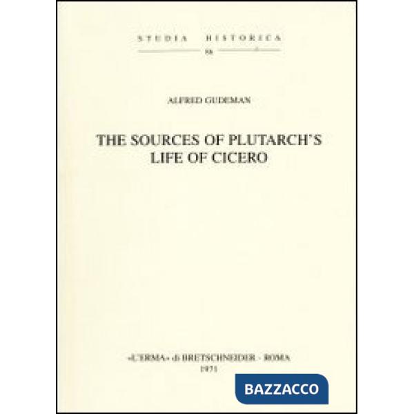 Sources of Plutarch's life of Cicero (1920) (The)