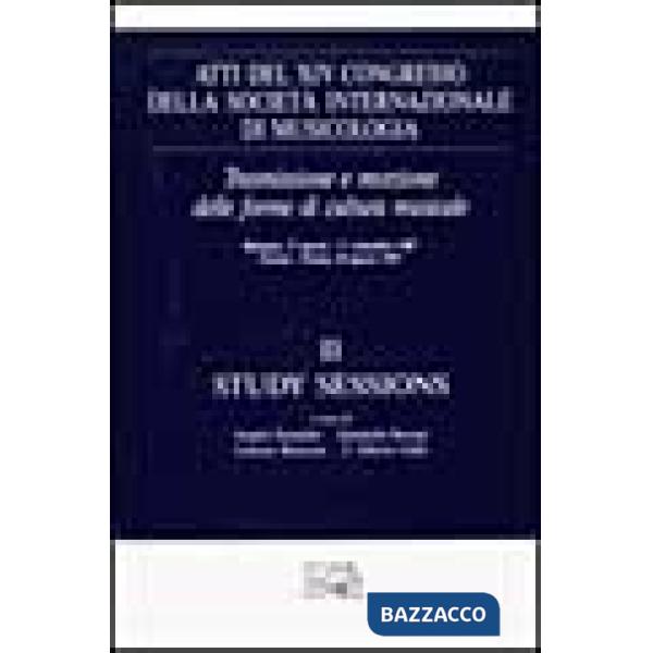 Atti del 14º Congresso della Società internazionale di musicologia. Vol. 2: Stud