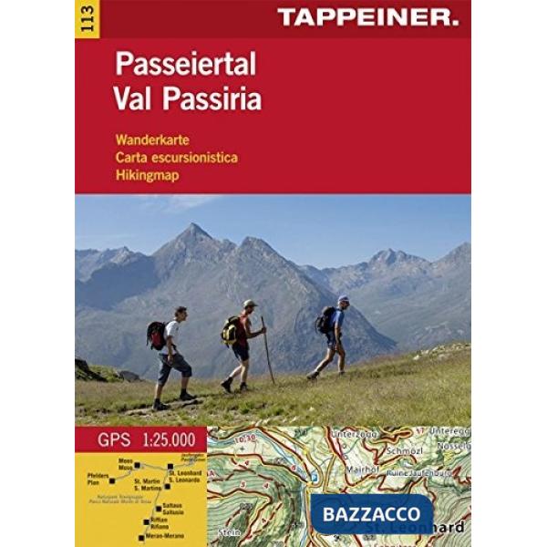 Val Passiria. Carta escursionistica 1:25.000. Ediz. italiana, inglese e tedesca