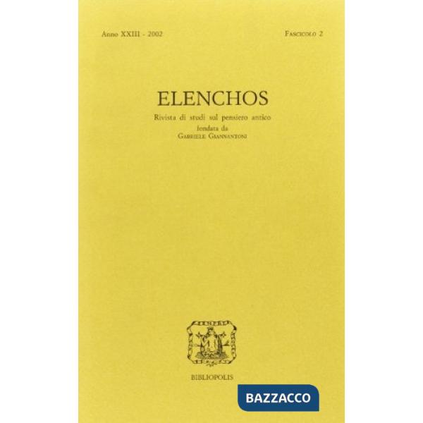 Elenchos. Anno XXIII 2002. Fascicolo 2