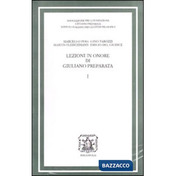 Lezioni in onore di Giuliano Preparata. Vol. 1