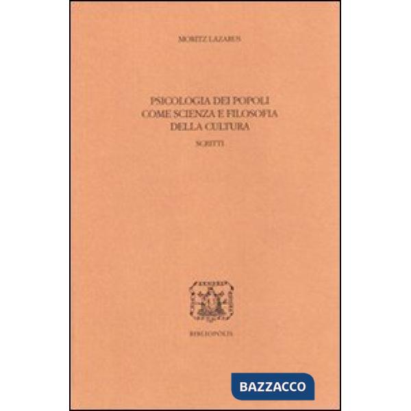 Psicologia dei popoli come scienza e filosofia della cultura