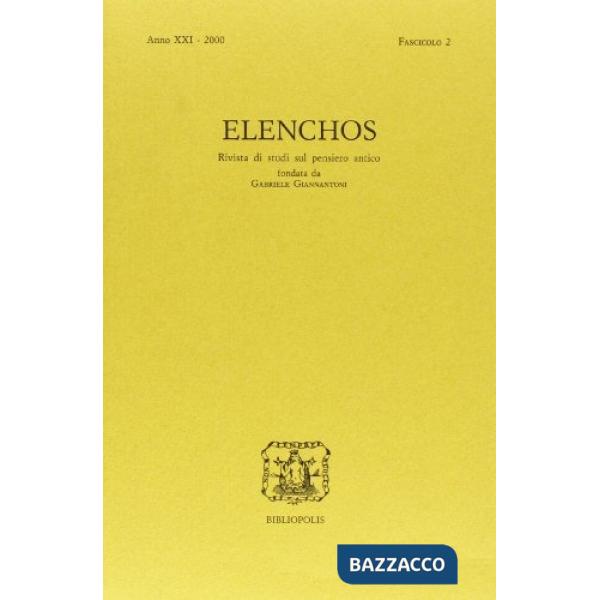 Elenchos. Anno XXI 2000. Fascicolo 2