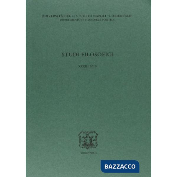Studi filosofici. Vol. 33