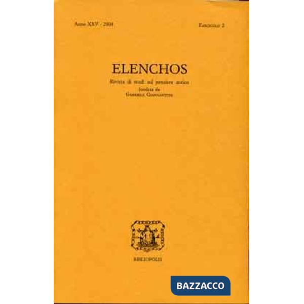 Elenchos. Anno XXV 2004. Fascicolo 2