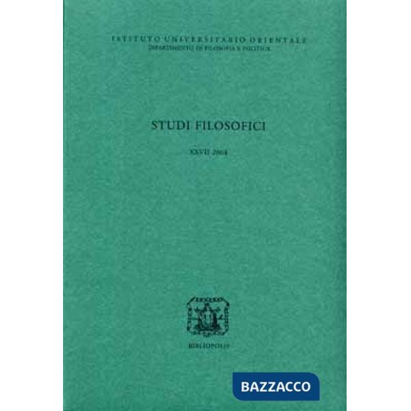 Studi filosofici XXVII 2004