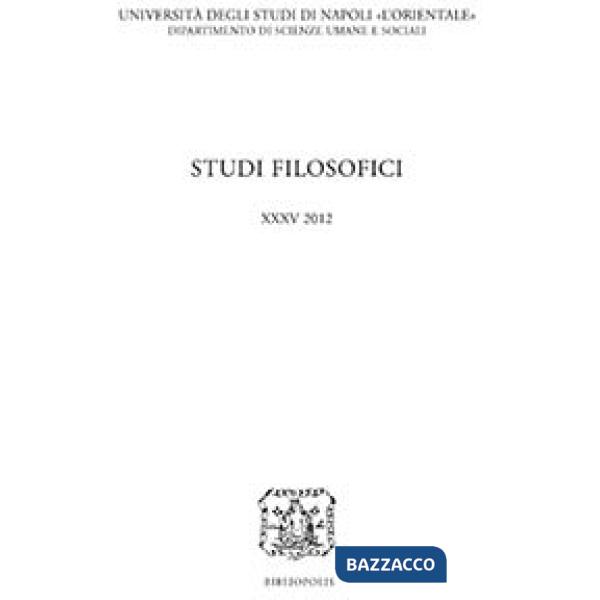 Studi filosofici. Vol. 35