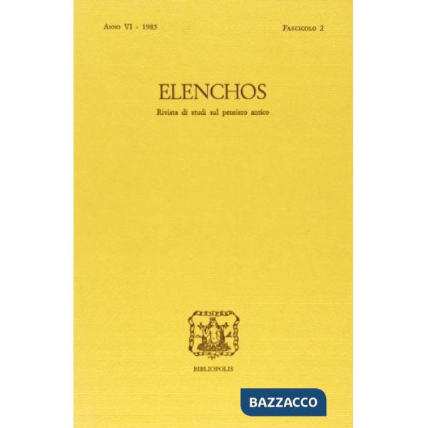 Elenchos n. 2/85