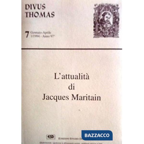 Attualità di Jacques Maritain (L')