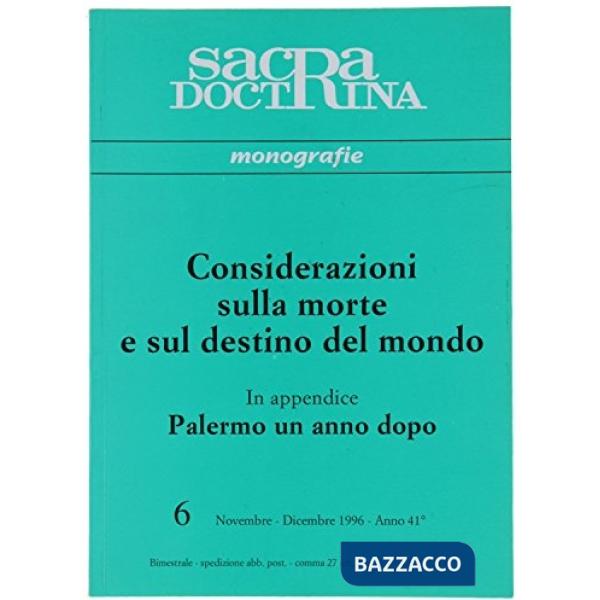 Considerazioni sulla morte e sul destino del mondo