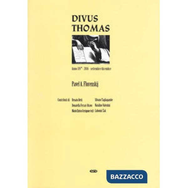 Divus Thomas (2016). Vol. 3: Pavel A. Florenskij