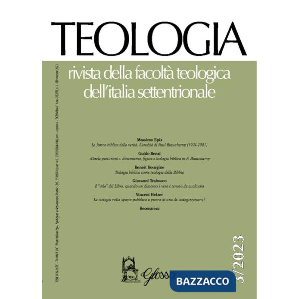 Teologia. Rivista della facoltà teologica dell'Italia settentrionale (2023). Vol. 3