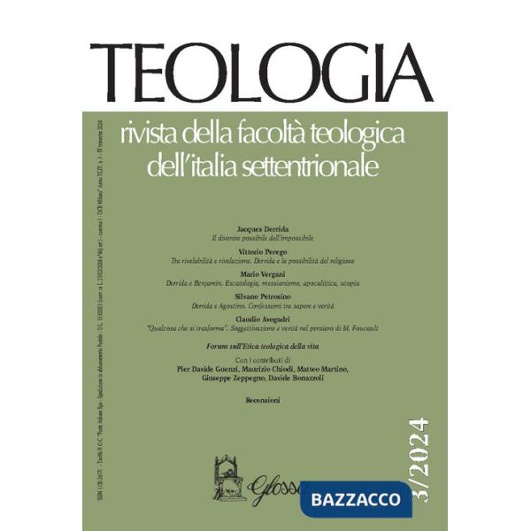 Teologia. Rivista della facoltà teologica dell'Italia settentrionale (2024). Vol. 3