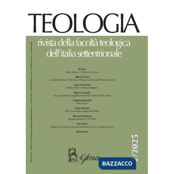 Teologia. Rivista della facoltà teologica dell'Italia settentrionale (2025). Vol. 2