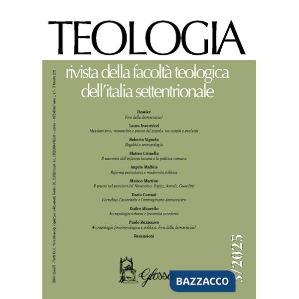 Teologia. Rivista della facoltà teologica dell'Italia settentrionale (2025). Vol. 3