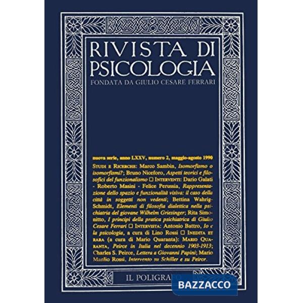 Rivista di psicologia (1990). Vol. 2: Maggio-agosto.