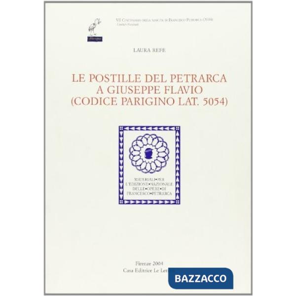 Postille del Petrarca a Giuseppe Flavio (codice parigino lat. 5054) (Le)