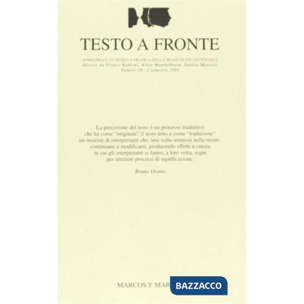 Testo a fronte. Vol. 28