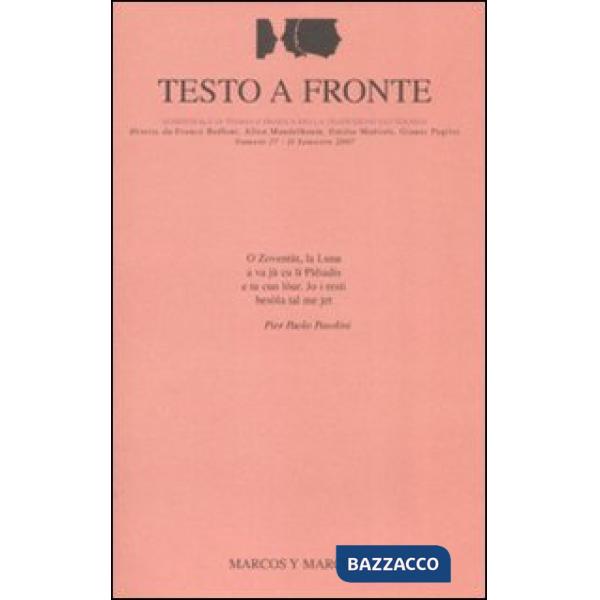 Testo a fronte. Vol. 37