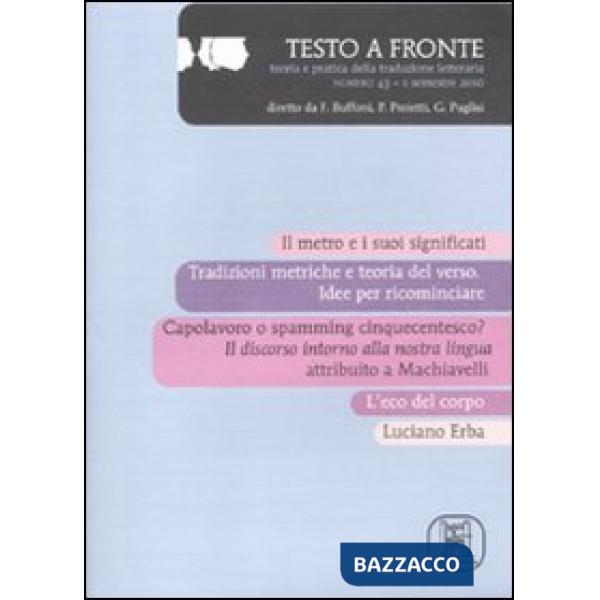Testo a fronte. Vol. 43