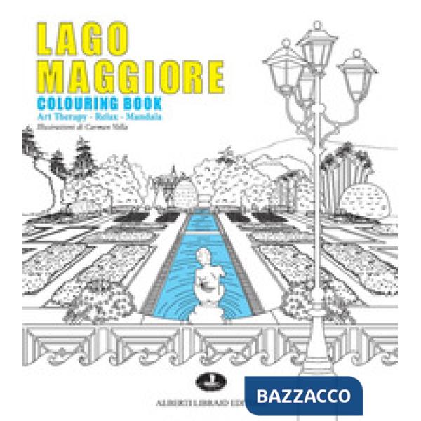 Lago Maggiore colouring book. Art therapy - Relax - Mandala