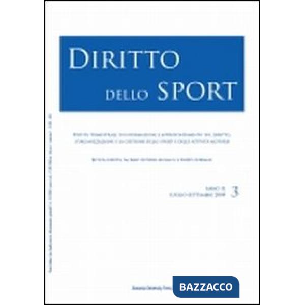 Diritto dello sport (2008). Vol. 3