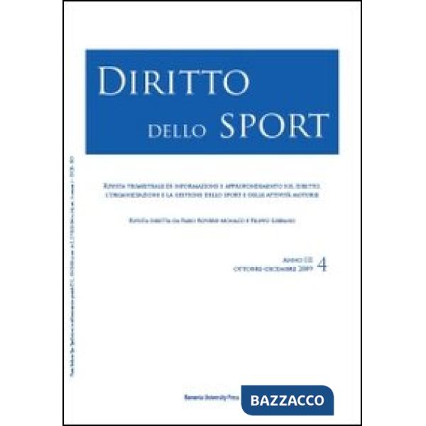 Diritto dello sport (2009). Vol. 4