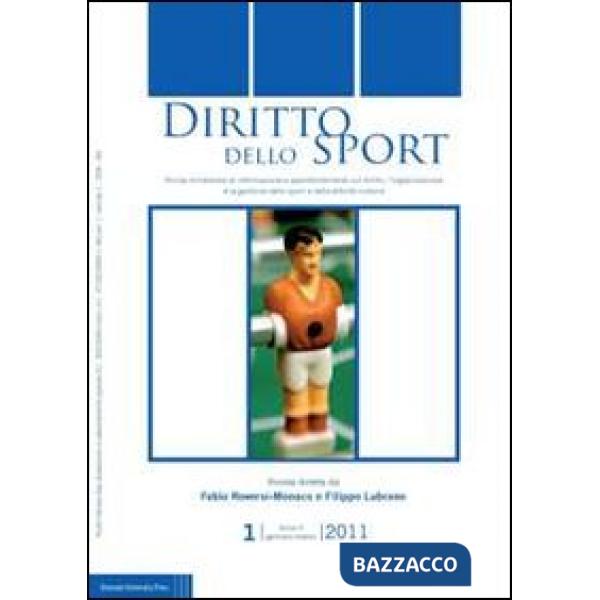 Diritto dello sport (2011). Vol. 1