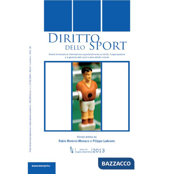 Diritto dello sport (2013) vol. 3-4