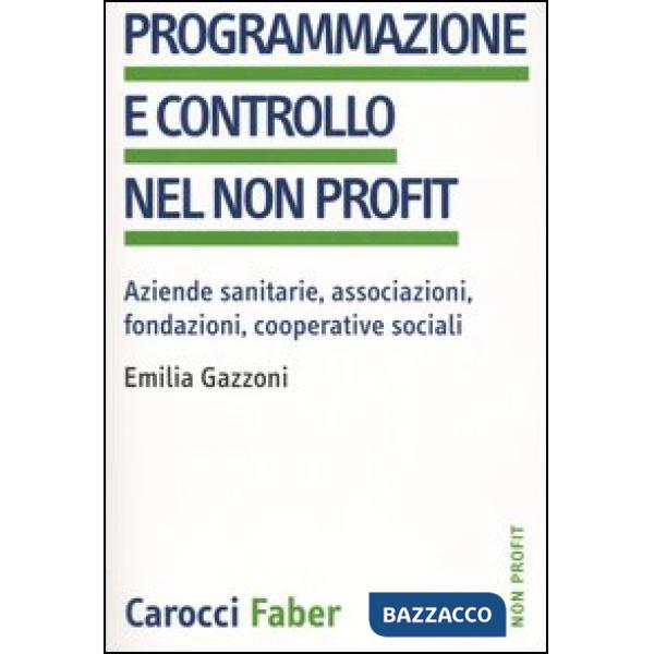 Programmazione e controllo nel non profit. Aziende sanitarie, associazioni, fondazioni, cooperative sociali
