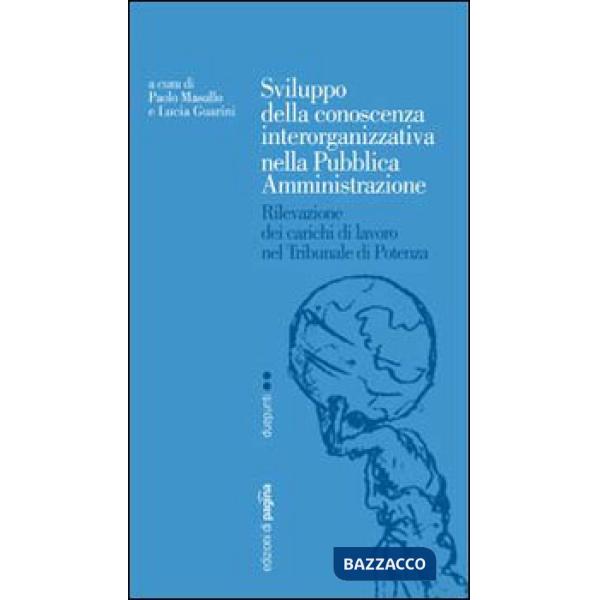 Sviluppo della conoscenza interorganizzativa nella pubblica amministrazione. Rilevazione dei carichi di lavoro nel tribunale di 